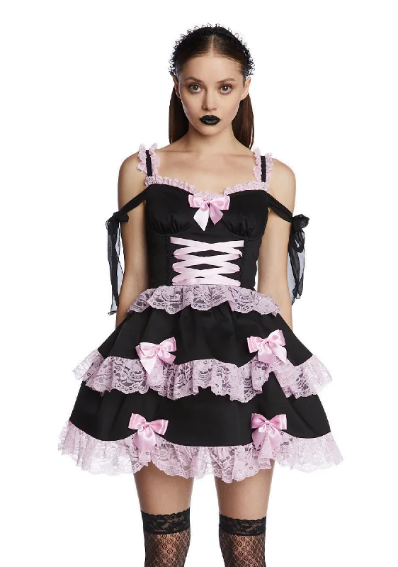 Thank Goth For You Mini Dress Elegant Lace Mini Dress