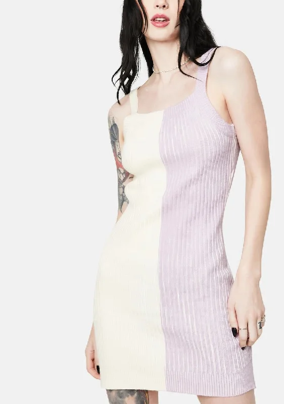 The Basics Colorblock Sweater Mini Dress Elegant Satin Lace Mini Dress