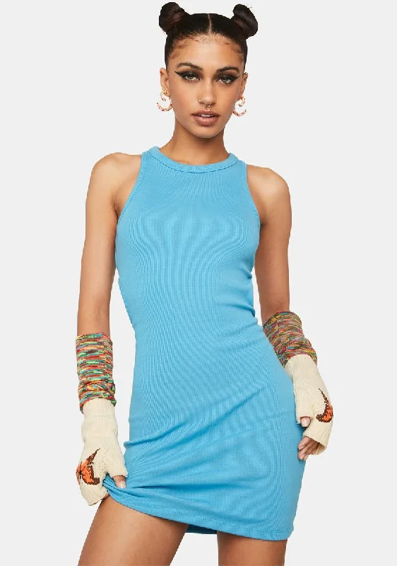 To Infinity Mini Dress Cozy Ribbed Mini Dress