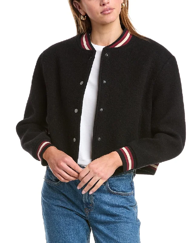 ba&sh Hugh Wool Jacket Nylon Fabric Polyester Fabric Spandex Fabric