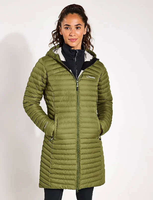 Nula Micro Jacket Long - Oak Moss Collared Jacket Crew Neck Jacket Turtle Neck Jacket Nula Micro Jacket Long - Oak Moss Collared Jacket Crew Neck Jacket Turtle Neck Jacket