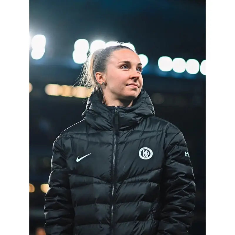 Black Chelsea F.C Puffer Jacket Jersey Jacket Tulle Jacket Batik Jacket