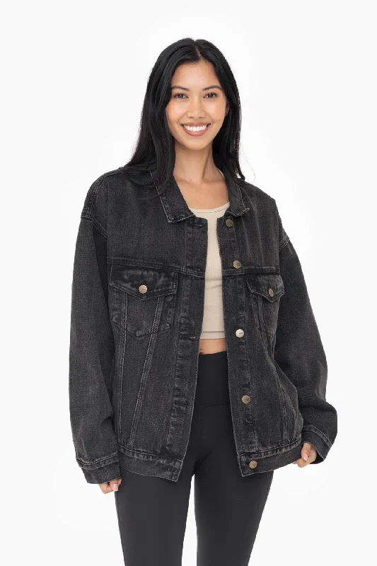 Boxy-Cut Denim Jacket Satin Jacket Silk Jacket Chiffon Jacket