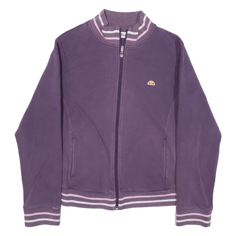 ELLESSE Womens Jacket Purple UK 14 Wool Jacket Cashmere Jacket Tweed Jacket