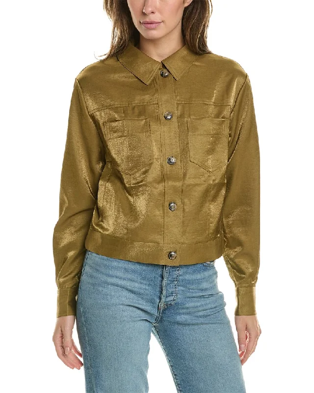 French Connection Cammie Shimmer Jacket Rayon Jacket Velvet Jacket Corduroy Jacket