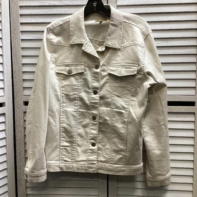 Jacket Denim By Democracy In White Denim, Size: L Embroidered Jacket Appliqued Jacket Beaded Jacket Jacket Denim By Democracy In White Denim, Size: L Embroidered Jacket Appliqued Jacket Beaded Jacket