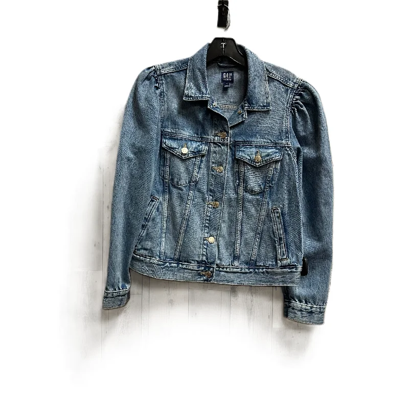 Jacket Denim By Gap In Blue Denim, Size: L Bomber Jacket Anorak Windbreaker
