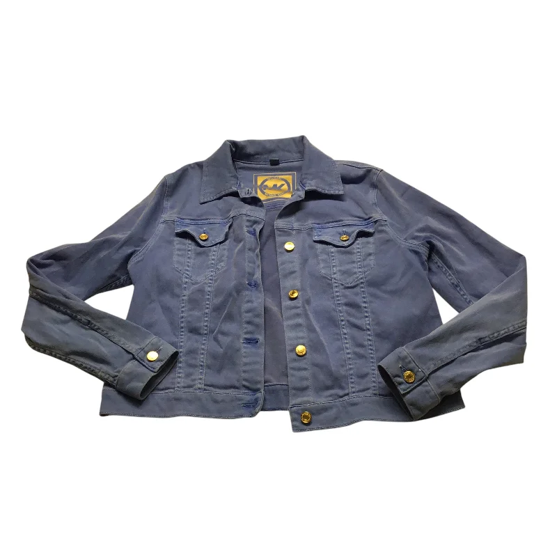 Jacket Denim By Michael By Michael Kors In Blue, Size: L Rayon Jacket Velvet Jacket Corduroy Jacket Jacket Denim By Michael By Michael Kors In Blue, Size: L Rayon Jacket Velvet Jacket Corduroy Jacket