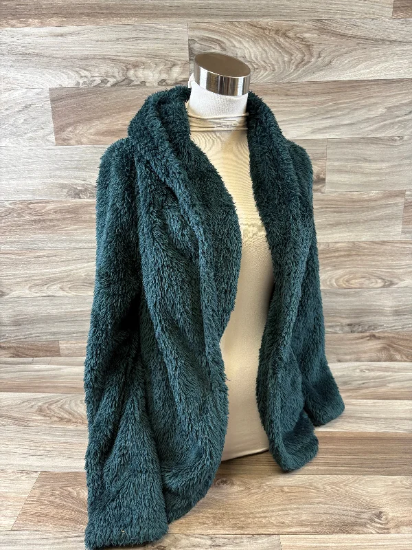 Jacket Faux Fur & Sherpa By Loft In Green, Size: S Striped Jacket Polka Dot Jacket Floral Jacket Jacket Faux Fur & Sherpa By Loft In Green, Size: S Striped Jacket Polka Dot Jacket Floral Jacket