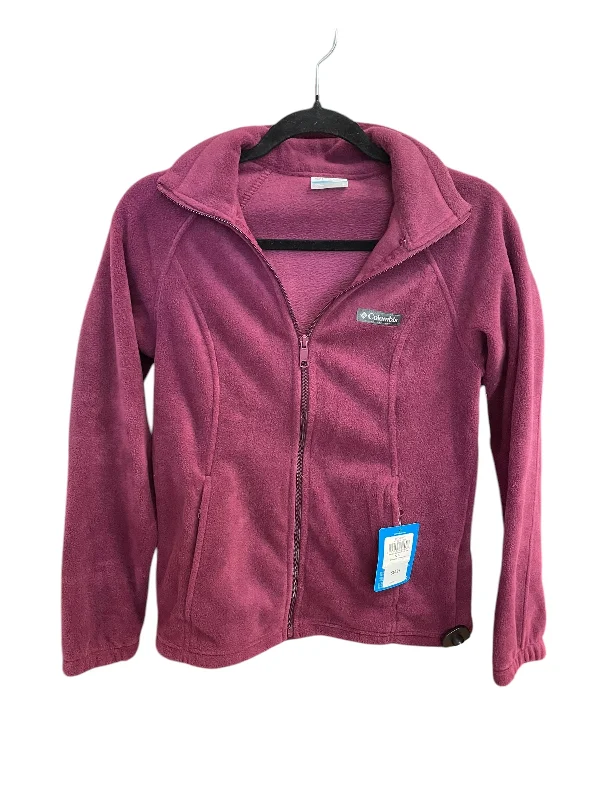 Jacket Fleece By Columbia In Maroon, Size: S Welt Pockets Slit Pockets Flap Pockets Jacket Fleece By Columbia In Maroon, Size: S Welt Pockets Slit Pockets Flap Pockets