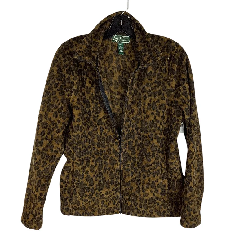 Jacket Fleece By Lauren By Ralph Lauren In Animal Print, Size: M Ribbed Jacket Pleated Jacket Ruffled Jacket Jacket Fleece By Lauren By Ralph Lauren In Animal Print, Size: M Ribbed Jacket Pleated Jacket Ruffled Jacket