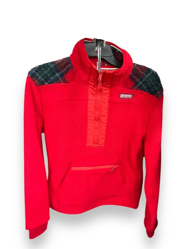 Jacket Fleece By Vineyard Vines In Red, Size: Xs Embroidered Jacket Appliqued Jacket Beaded Jacket Jacket Fleece By Vineyard Vines In Red, Size: Xs Embroidered Jacket Appliqued Jacket Beaded Jacket