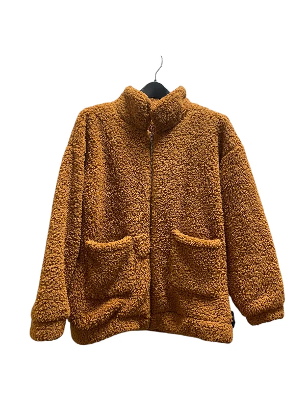 Jacket Fleece By Zaful In Brown, Size: S Print Jacket Jacquard Jacket Embroidered Jacket Jacket Fleece By Zaful In Brown, Size: S Print Jacket Jacquard Jacket Embroidered Jacket