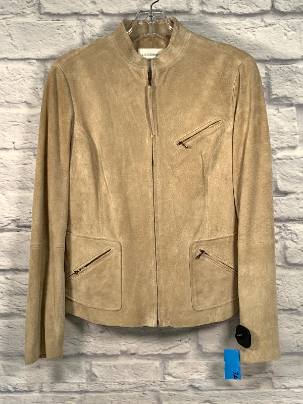Jacket Leather By Liz Claiborne In Cream, Size: S Faux Fur Jacket Real Fur Jacket Shearling Jacket Jacket Leather By Liz Claiborne In Cream, Size: S Faux Fur Jacket Real Fur Jacket Shearling Jacket