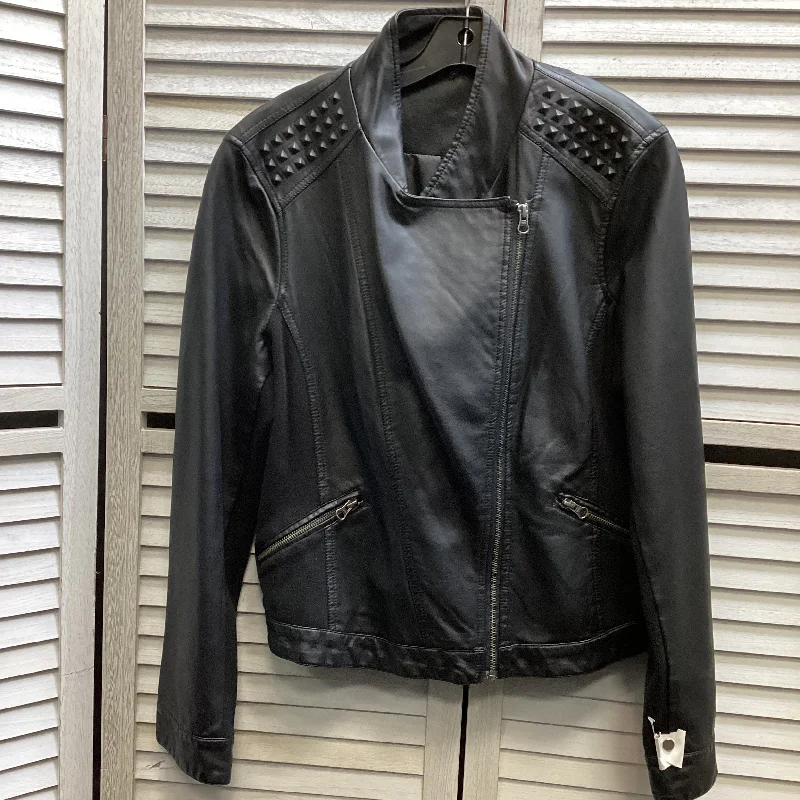 Jacket Leather By Rock And Republic In Black, Size: Xl One-Shoulder Jacket Off-the-Shoulder Jacket Asymmetrical Jacket Jacket Leather By Rock And Republic In Black, Size: Xl One-Shoulder Jacket Off-the-Shoulder Jacket Asymmetrical Jacket