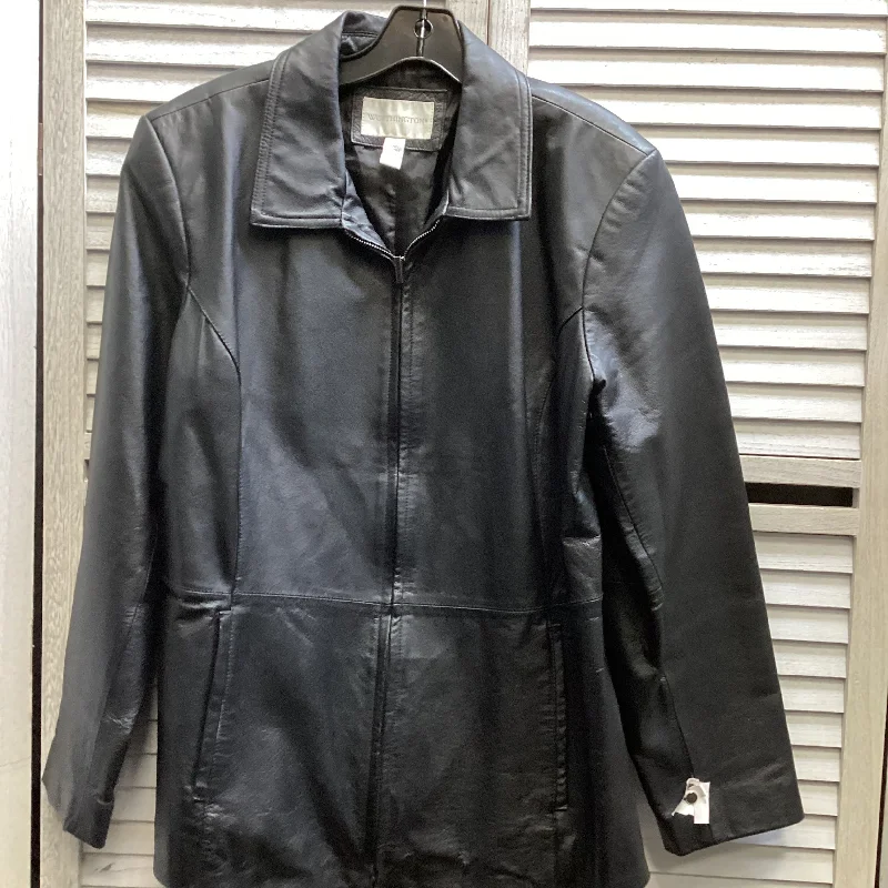 Jacket Leather By Worthington In Black, Size: Xl Notch Collar Jacket Peter Pan Collar Jacket Cowl Neck Jacket Jacket Leather By Worthington In Black, Size: Xl Notch Collar Jacket Peter Pan Collar Jacket Cowl Neck Jacket
