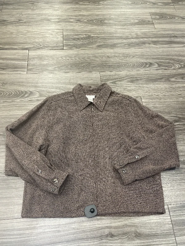 Jacket Other By Christopher And Banks In Brown, Size: L Rayon Fabric Velvet Fabric Corduroy Fabric Jacket Other By Christopher And Banks In Brown, Size: L Rayon Fabric Velvet Fabric Corduroy Fabric