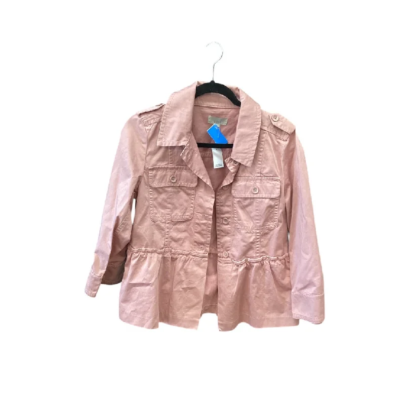 Jacket Other By Loft In Pink, Size: S Notch Collar Jacket Peter Pan Collar Jacket Cowl Neck Jacket Jacket Other By Loft In Pink, Size: S Notch Collar Jacket Peter Pan Collar Jacket Cowl Neck Jacket