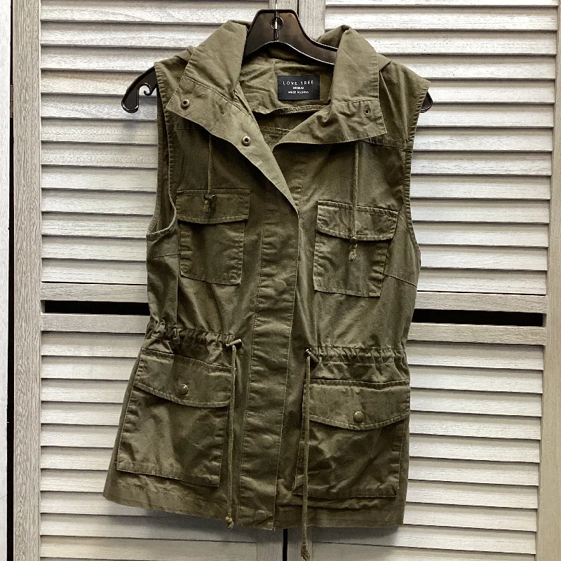 Jacket Other By Love Tree In Green, Size: M Welt Pockets Slit Pockets Flap Pockets