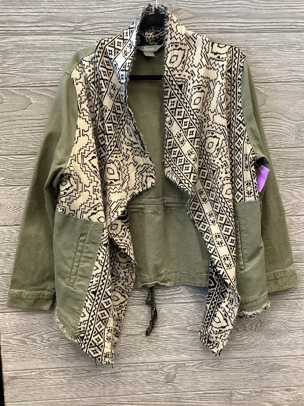 Jacket Other By Natural Reflections In Green, Size: L Faux Fur Fabric Real Fur Fabric Shearling Fabric Jacket Other By Natural Reflections In Green, Size: L Faux Fur Fabric Real Fur Fabric Shearling Fabric