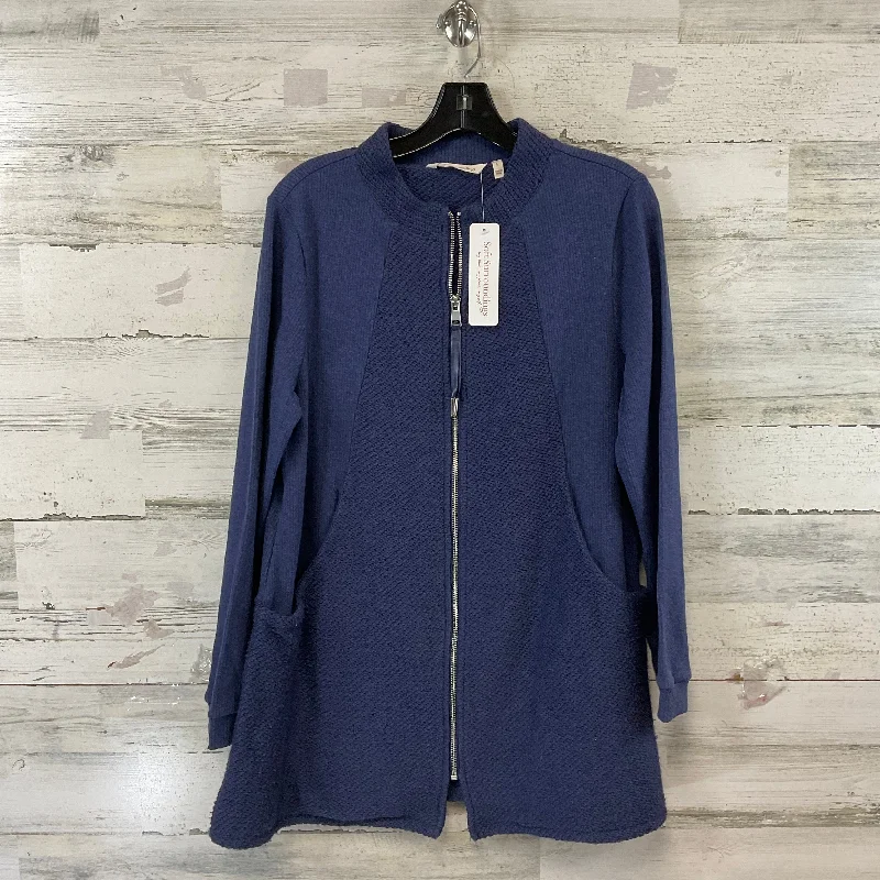 Jacket Other By Soft Surroundings In Blue, Size: L Cotton Fabric Linen Fabric Terry Fabric Jacket Other By Soft Surroundings In Blue, Size: L Cotton Fabric Linen Fabric Terry Fabric