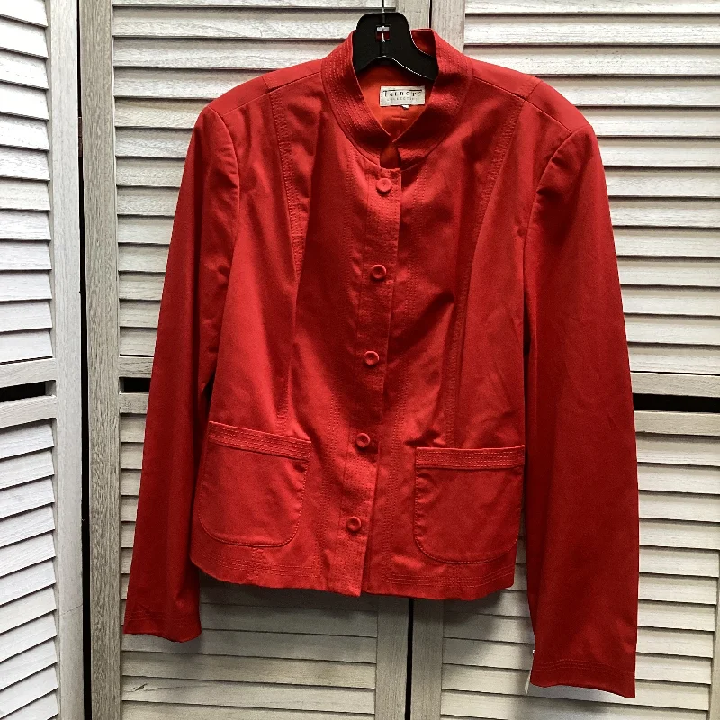 Jacket Other By Talbots In Red, Size: Xl Cotton Fabric Linen Fabric Terry Fabric