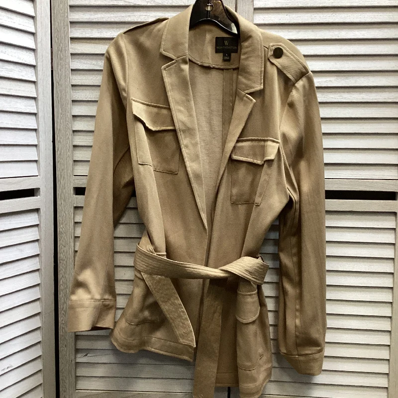 Jacket Other By Worthington In Tan, Size: L Anorak Shell Jacket Lightweight Jacket