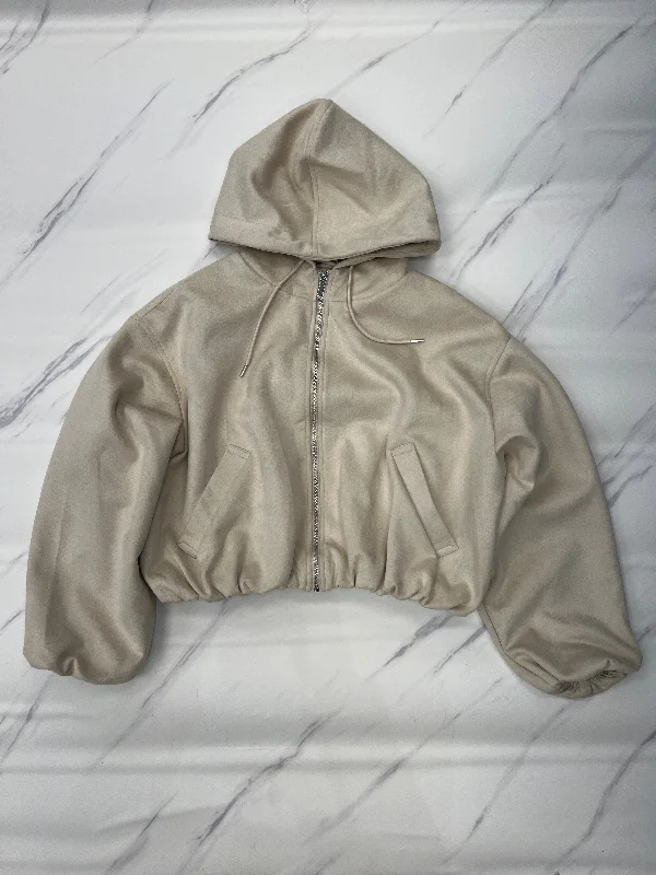 Jacket Other By Zara In Beige, Size: M Chenille Fabric Brocade Fabric Lace Fabric