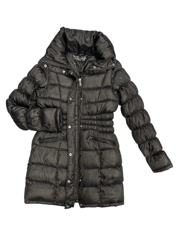Jacket Puffer & Quilted By Michael Kors In Green & Grey, Size: M Front Pockets Side Pockets Patch Pockets Jacket Puffer & Quilted By Michael Kors In Green & Grey, Size: M Front Pockets Side Pockets Patch Pockets