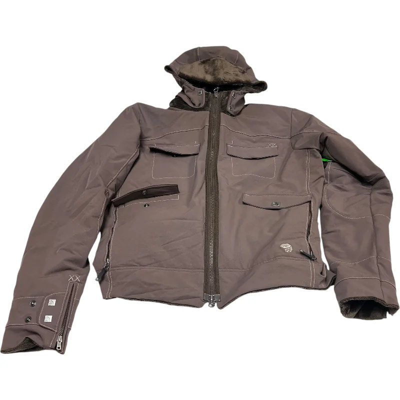 Jacket Puffer & Quilted By Mountain Hardwear In Brown, Size: L Denim Fabric Leather Fabric Suede Fabric Jacket Puffer & Quilted By Mountain Hardwear In Brown, Size: L Denim Fabric Leather Fabric Suede Fabric