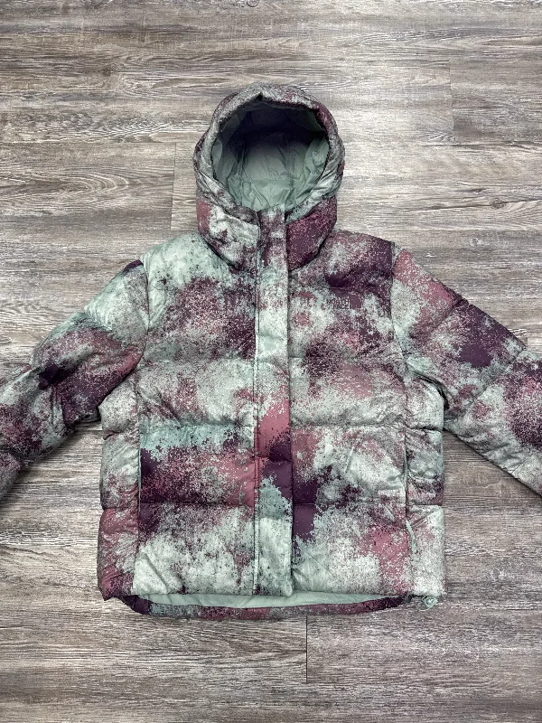 Jacket Puffer & Quilted By The North Face In Green & Purple, Size: Xs Herringbone Jacket Houndstooth Jacket Plaid Jacket