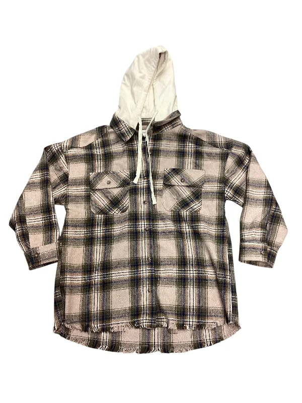 Jacket Shirt By Cmc In Plaid Pattern, Size: M Bomber Jacket Anorak Windbreaker