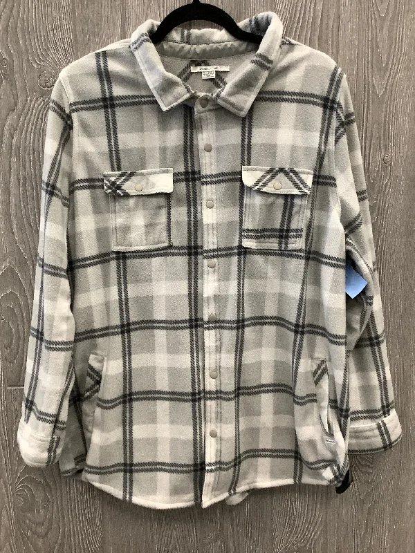 Jacket Shirt By Oneill In Grey, Size: Xxsp Denim Jacket Leather Jacket Suede Jacket