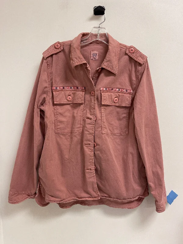 Jacket Utility By Gap In Pink, Size: M Chenille Fabric Brocade Fabric Lace Fabric