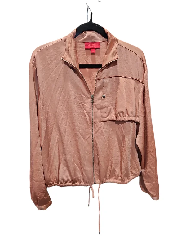 Jacket Utility By Jennifer Lopez In Pink, Size: S Rayon Fabric Velvet Fabric Corduroy Fabric Jacket Utility By Jennifer Lopez In Pink, Size: S Rayon Fabric Velvet Fabric Corduroy Fabric
