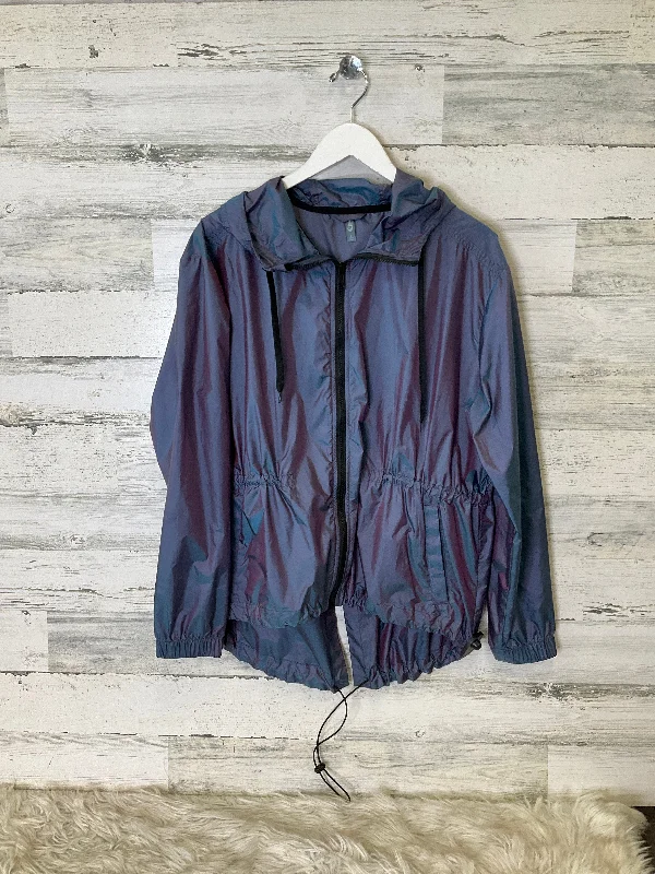 Jacket Windbreaker By Mta Pro In Blue, Size: L Welt Pockets Slit Pockets Flap Pockets Jacket Windbreaker By Mta Pro In Blue, Size: L Welt Pockets Slit Pockets Flap Pockets