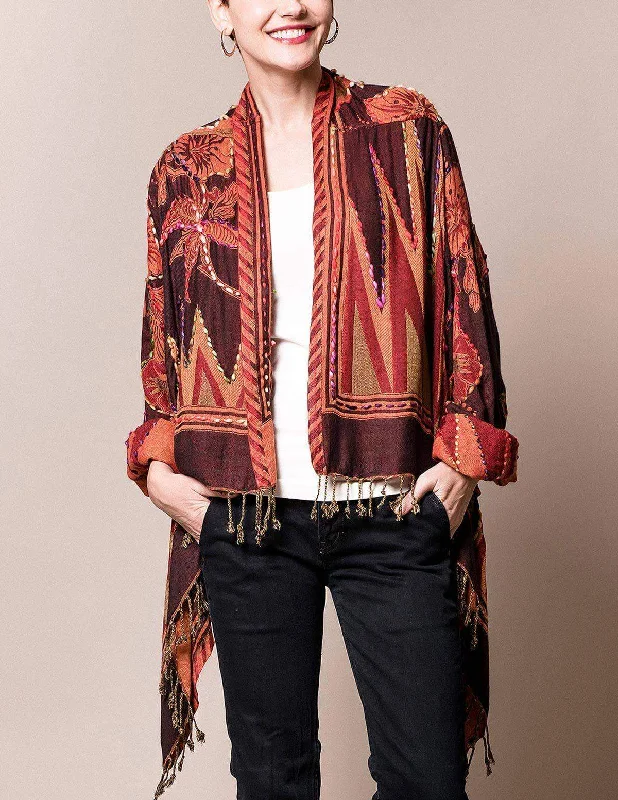 Jaipur Indie Wrap Jacket Stand-Up Collar Roll-Neck Collar Turtle Neck