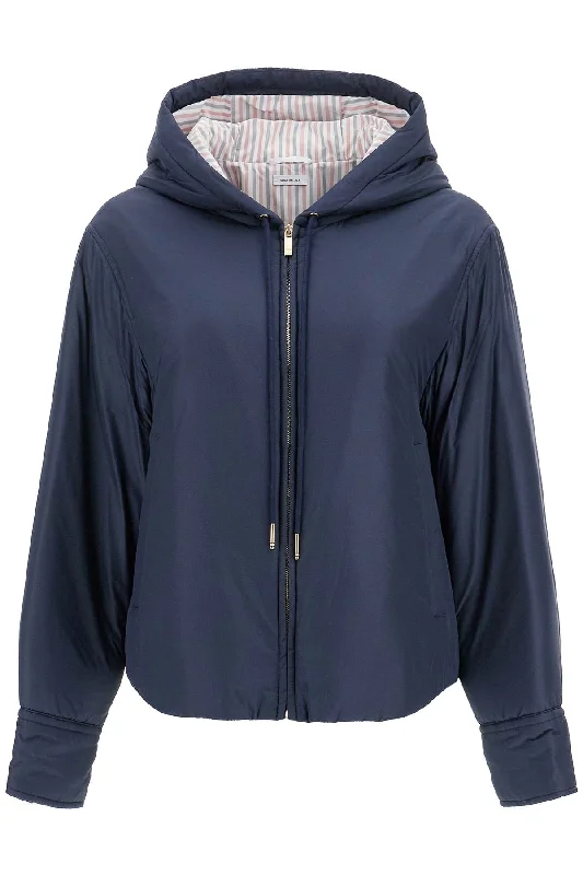 Padded Jacket With Hood Fleece Fabric Down Fabric Feather Fabric