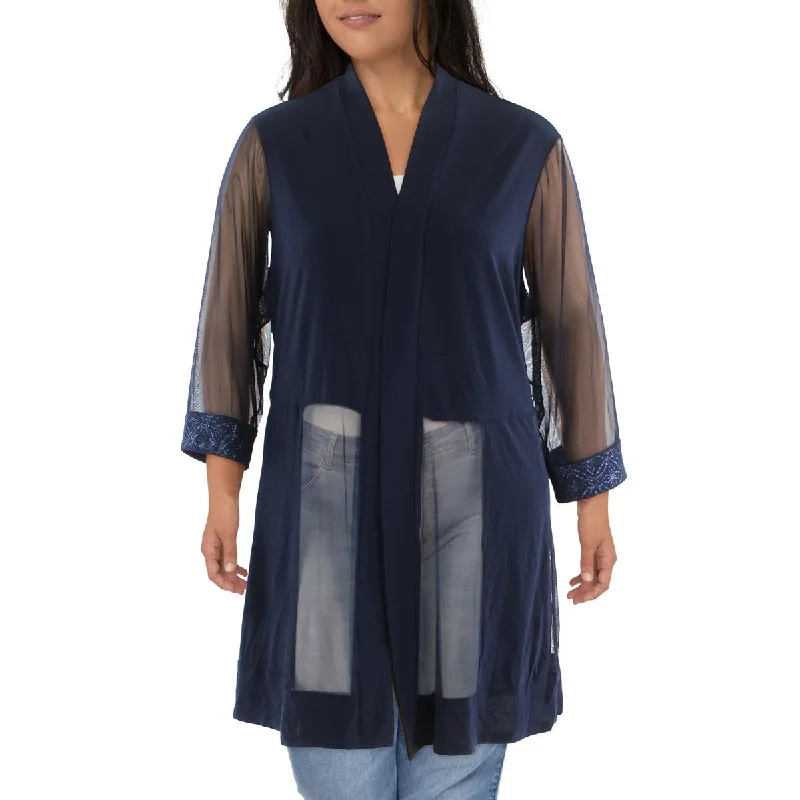 Plus Womens Mesh Sleeves Open Front Jacket Striped Jacket Polka Dot Jacket Floral Jacket Plus Womens Mesh Sleeves Open Front Jacket Striped Jacket Polka Dot Jacket Floral Jacket