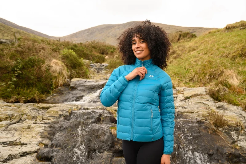 Polar - Packable Women's Down Jacket - Petrol Soft Grey Tailored Jacket Straight Jacket A-Line Jacket Polar - Packable Women's Down Jacket - Petrol Soft Grey Tailored Jacket Straight Jacket A-Line Jacket
