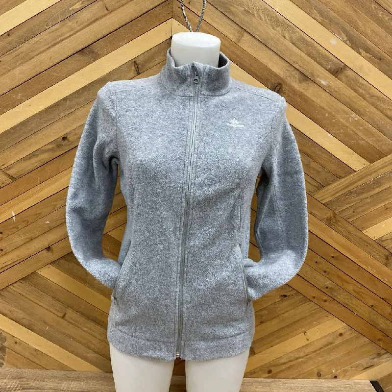 Quechua - Women's Full-Zip Fleece Jacket - MSRP $25: Grey-women-XS Fitted Jacket Loose Jacket Oversized Jacket Quechua - Women's Full-Zip Fleece Jacket - MSRP $25: Grey-women-XS Fitted Jacket Loose Jacket Oversized Jacket