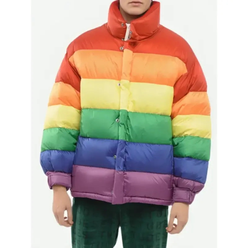 Rainbow Gooba 69 Multicolor Puffer Jacket Insulated Jacket Fitted Jacket Loose Jacket Rainbow Gooba 69 Multicolor Puffer Jacket Insulated Jacket Fitted Jacket Loose Jacket