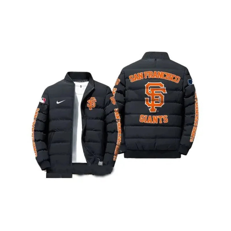 San Francisco Back Puffer Jacket Notch Collar Peter Pan Collar Cowl Neck