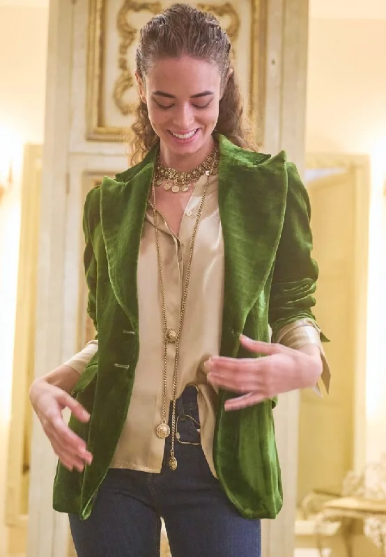 T.ba Swing Jacket In Silk Velvet Satin Fabric Silk Fabric Chiffon Fabric