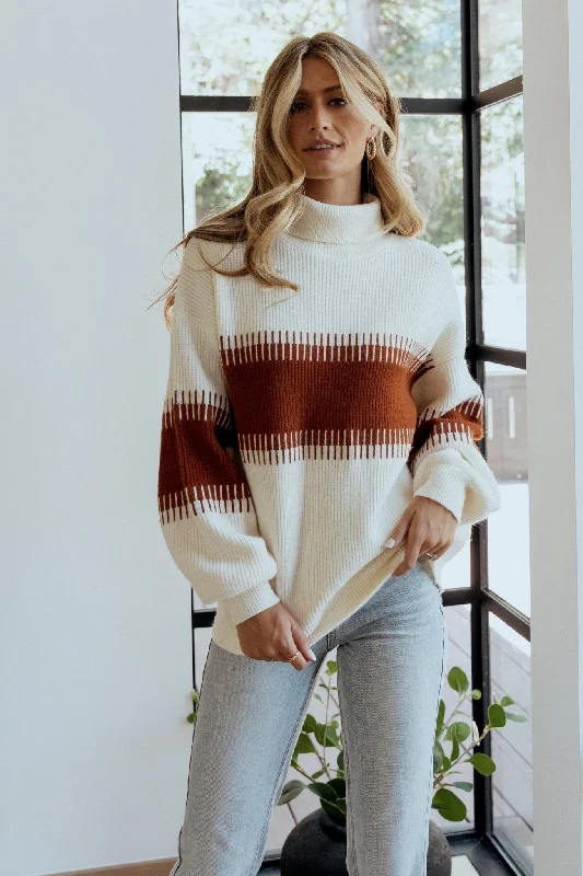 Antonov Turtle Neck Sweater | Cream + Spice Oversized Loose Flowy