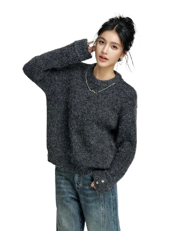 Chain Decor Sweater Long Sweater Short Sweater Cropped Sweater