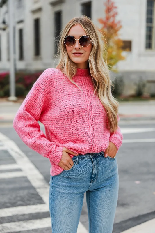 FINAL SALE - Cuddling Close Pink Oversized Sweater Anti-Pilling Anti-Shrink Durable