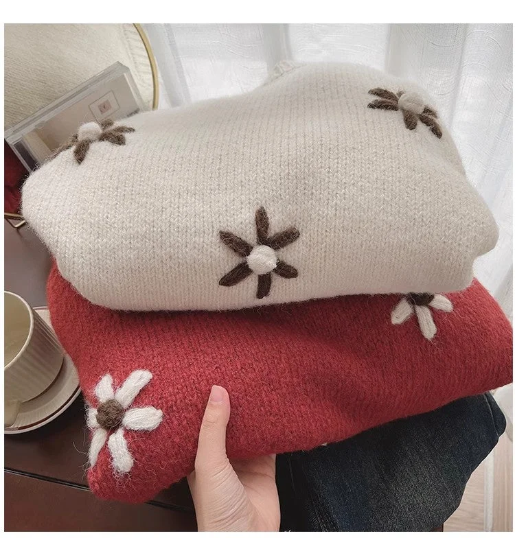 embroidered round neck sweater for women S4825 Faux Fur Fabric Real Fur Fabric Shearling Fabric embroidered round neck sweater for women S4825 Faux Fur Fabric Real Fur Fabric Shearling Fabric