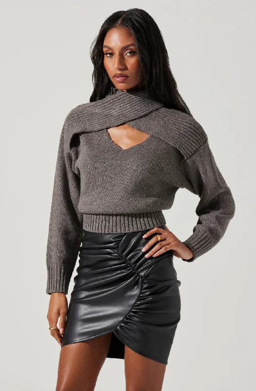 Pearson Bolero Sweater Chenille Blend Fleece Blend Nylon Blend