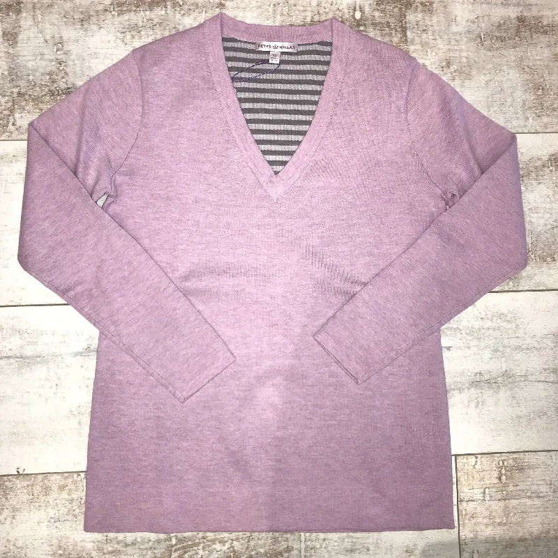 Peter Millar V-Neck Cotton-Poly-Plaited Sweater Spandex Rayon Corduroy